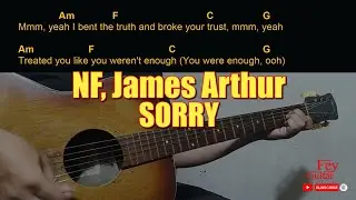 NF, James Arthur - SORRY | Easy Guitar Chord & Lyrics cover 