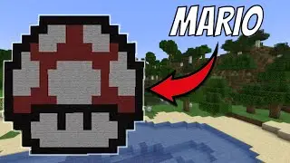 Comment faire le champignon Mario en pixel art sur Minecraft