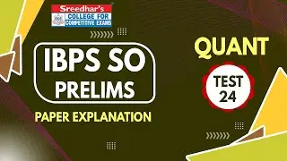IBPS SO PRELIMS 2021 MOCK TEST NO-24 | QUANTITATIVE APTITUDE | PRACTICE SET WITH SHORT TRICKS