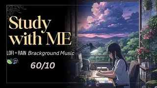 Focus time, 🐝| ❓hours study with me ( NIGHT  session)🫂 | lofi + rain sound & vibes 🎶👻 |#studywithme