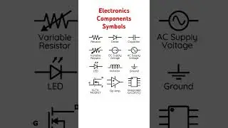 Component Symbols #electronicseducation #electronicsrd #electronics #opamp #resistor #capacitor