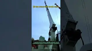 20 ton crane with truck crane, 5-section main boom, double cylinder boom,   #manufacturer #crane