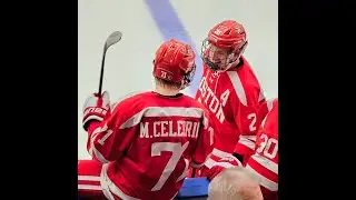 2023-10-07: Lane Hutson OT GWG assisted by Macklin Celebrini (Boston University @ Bentley)