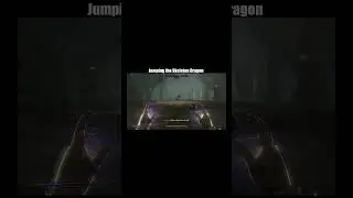 Jumping the Skeleton Dragon #shorts #skyrimmods #skyrimspecialedition #skyrim