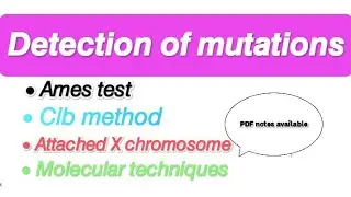 Detection of known and unknown mutations | Mutations detection t| CLB | attached X, Ames Test |