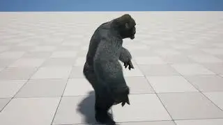Gorilla realistic groom in Unreal Engine 5.4