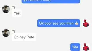 Spider man and mj texting