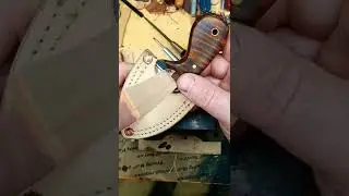 Neck Knives Part 2 | Making The Leather Sheath #Knifemaking #shorts | Custom Knife Making