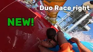 Duo Race right Water Slide (NEW) in Water Park Tatralandia Liptovsk&yacute; Mikul&aacute;&scaron; Slovakia, POV 4k