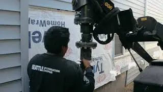Helical Piers Installation / Foundation repair process / Foundation / Foundation leveling