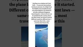 What Happens If You Steal on Planes #geography #globalrules #aviation #law