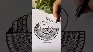 Ganesha Mandala | How to draw a Mandala #mandalashorts #mandalatutorial #ganeshchaturthi #mandalas