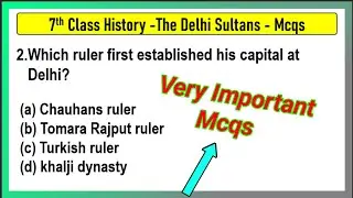 MCQs for Class 7 History Chapter 3 &ldquo;The Delhi Sultans&rdquo; | Class 7 The Delhi Sultans Mcqs