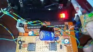 Отладка схемы светодиодного  VU метра на LM3915 и LM3916. Реализован режим точка.