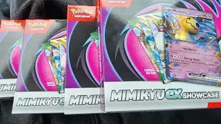 4 Mimikyu ex Showcase Boxes - Evolving Skies Silver Tempest - Pokemon Cards Opening