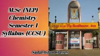 CCSU M.Sc Chemistry NEP Syllabus 1st Semester  🔥 | Full Details