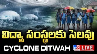 విద్యా సంస్థలకు సెలవు LIVE | Schools Closed In AP | Cyclone Ditwah Effect Updates -TV9