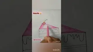 Easy pastry drawing 🍰🍰#viral #shorts