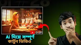 AI দিয়ে সম্পূর্ণ কার্টুন ভিডিও বানান 😱 | No Animation Skill | Bangla Tutorial 