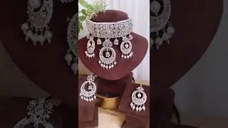 Silver semi bridal choker set ✨Customizable semi bridal set. Contact us on WhatsApp