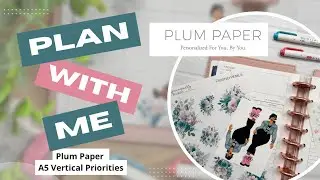 🌸 PLAN WITH ME 🌸 Plum Paper Vertical Priorities | Plum Paper Planner | A5 Planner | 01/12/26
