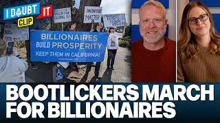 Weird Simps Protest in the Streets TO SUPPORT BILLIONAIRES AVOIDING PAYING TAXES!!!