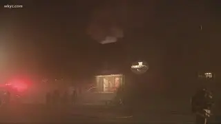 Crews battle massive fire at NEON's Hough Health Center in Cleveland