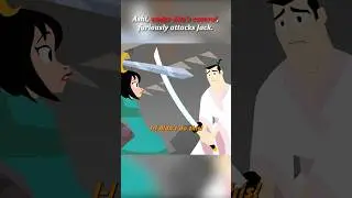 Ashi, underAku's controlfuriouslyattacks Jack.