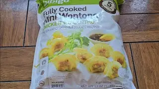 Costco Sale Item Review bibigo Fully Cooked Mini Wontons Wonton Chicken & Cilantro Taste Test