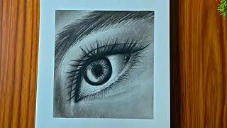 Realistic Eye Drawing with Charcoal 👁️ | Step by Step Hyper Realistic Eye Sketch Tutorial