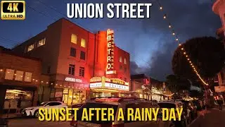 [4K] Union Street During Sunset - San Francisco, California - Walking Tour.