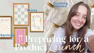 Preparing for a Product Launch - designing, doing inventory, Etsy listings and creative fun xx
