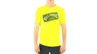 Billabong Men's Iconic S/S Fitted Rashguard | SwimOutlet.com