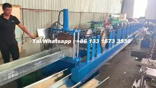 C profile Industrial sliding door track roll forming machine