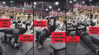 MADNESS! 455 lbs Bench Press & 300 lbs Push Press Accessory Work Training | Operation Junk Volume
