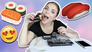 SUSHI MUKBANG 🍣😍 & SNAPCHAT Q&A 👻 | Kristina K ❤