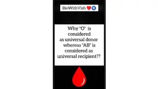Universal donor??Universal recipient?? #biowithvish #bloodgroup #donor #recipient #o #AB #bio #viral