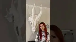 Сборка головы дракона Алдуина из Скайрима #handmade #pepakura #papercraft #skyrim #alduin