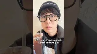 POV: Вы идете в эстетичное корейское кафе с девушками #korea #korean #koreancafe #iceamericano