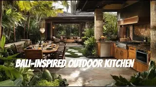 Bali-Inspired Outdoor Kitchen: A Relaxing Veranda for Dining and Gatherings (@modernheritagehome )