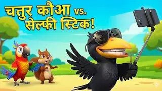 चालाक कौवा बना सेल्फी स्टार | Hindi moral story for kids | kids stories in hindi