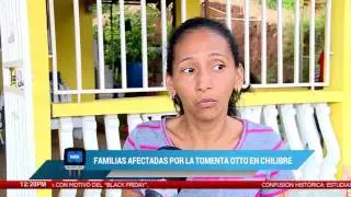 Familias afectadas por la tormenta Otto en Chilibre