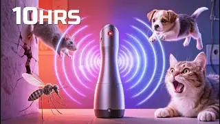 10HRS Ultrasonic Sound Repellent - Sound for Rats Dogs Cats Mosquitoes - Wall Penetration