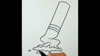 How to draw Cigarette Butts #shorts