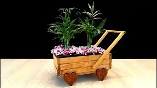 How to make Beautiful Wooden Flower Pot very easy / DIY