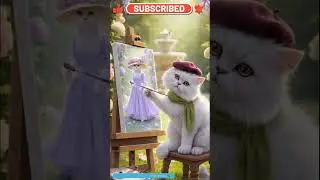 This cat artist captured herself perfectly #creativity #impressive #shorts