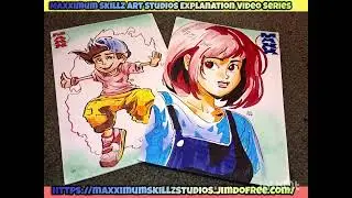 Two of my favorite things to draw graffiti characters and nostalgic anime