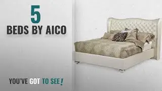 Top 10 Aico Beds [2018]: Hollywood Swank Eastern King Pearl Leather Bed By Aico Amini