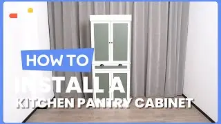 How to Install the Kitchen Pantry Cabinet with Sideboards and Adjustable Shelves | JV10654 #costway