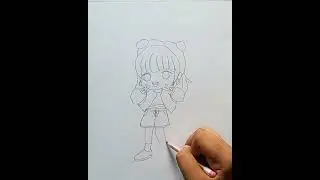 #lisa in chibi #easydrawing #lisablackpink #girldrawing #shorts #drawing